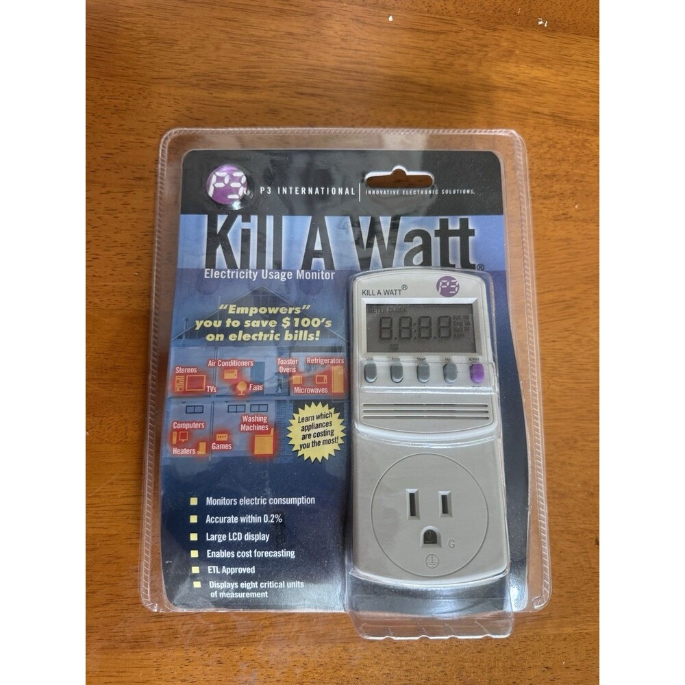 P3 International Kill A Watt Electricity Usage Monitor Model P4400 New Sealed